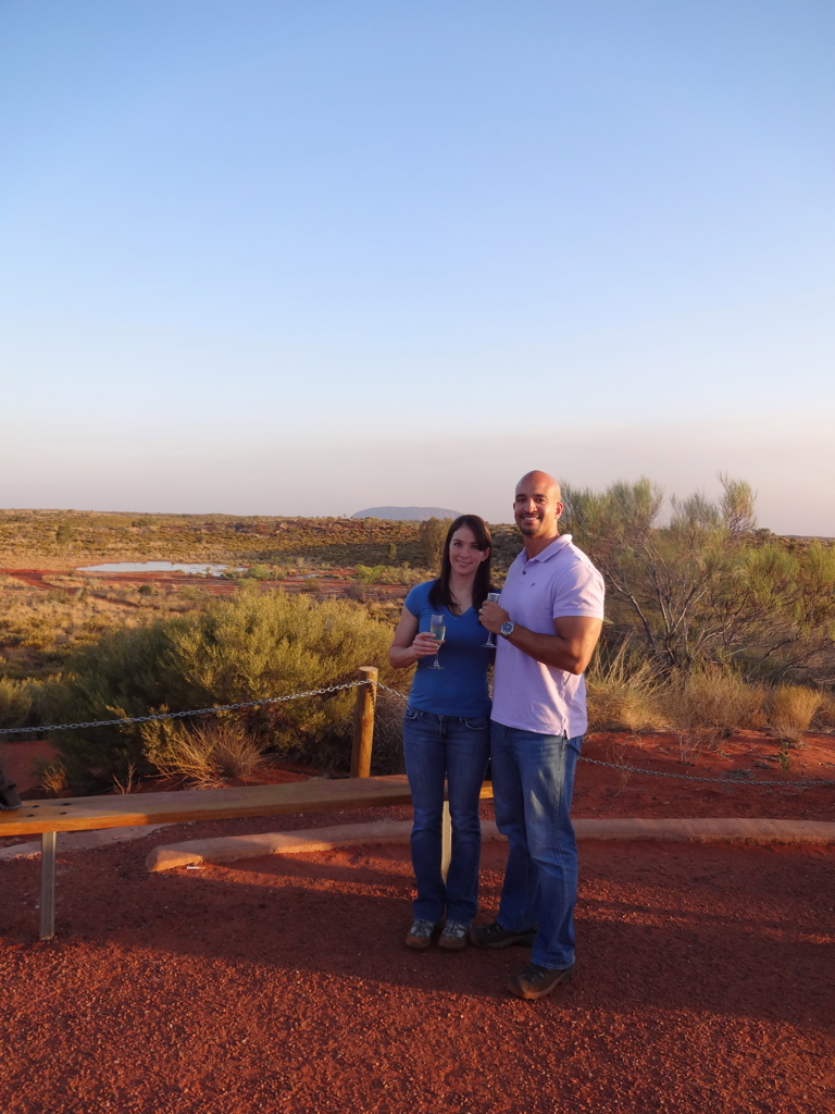 Champage toast uluru